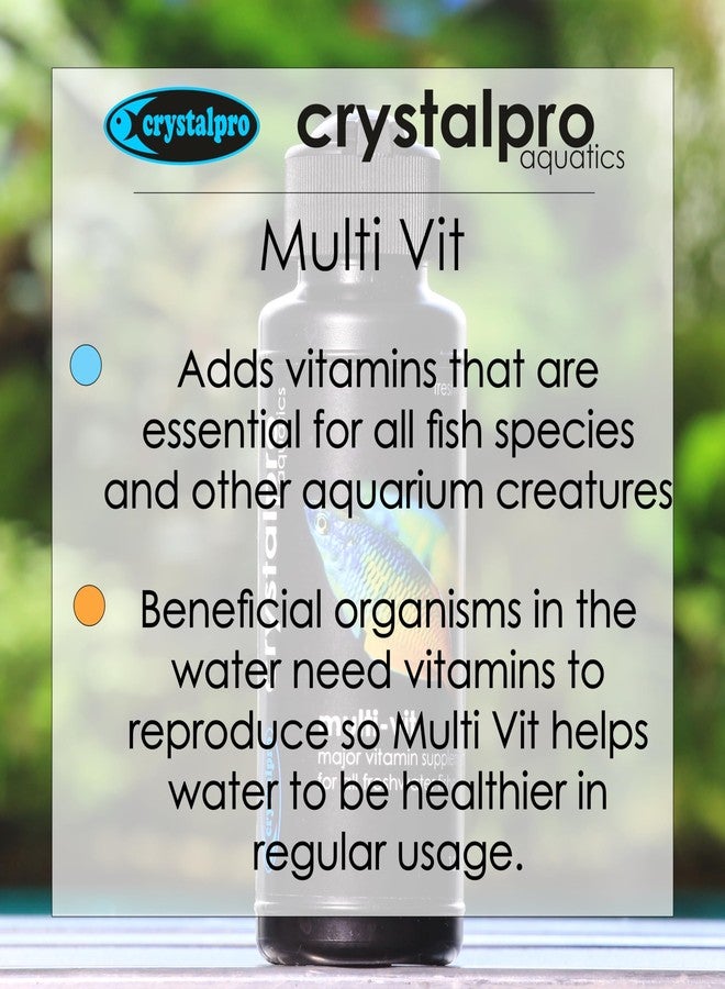Crystalpro Multi VIT 4.22 Oz - Balanced MultiVitamin Supplement for Freshwater Fish - Healthy Water Conditions for Freshwater Aquariums (125 ml) - Image 3